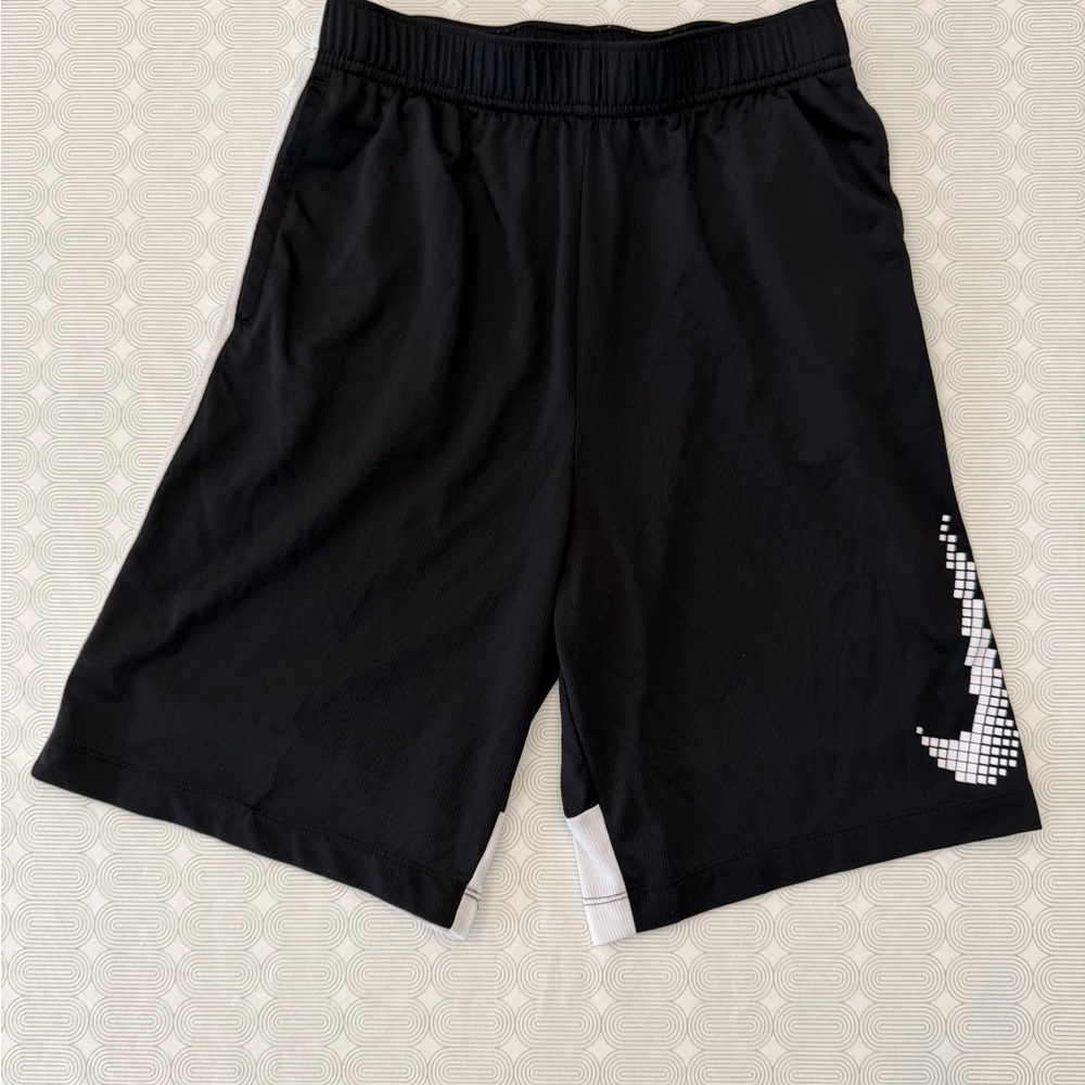 Nike Dri-FIT Black Shorts with White Accents